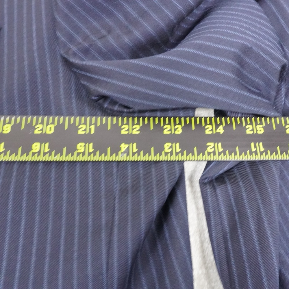 Burberry Pinstripe 100% Wool Blazer Jacket Sports Coat Dark Navy Men's Sz 46L - Picture 6 of 12